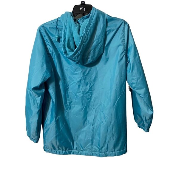 NEW TOTE Women Jacket Full Zip Rain Windbreaker Removable Hood Size Large Pocket - Picture 2 of 15